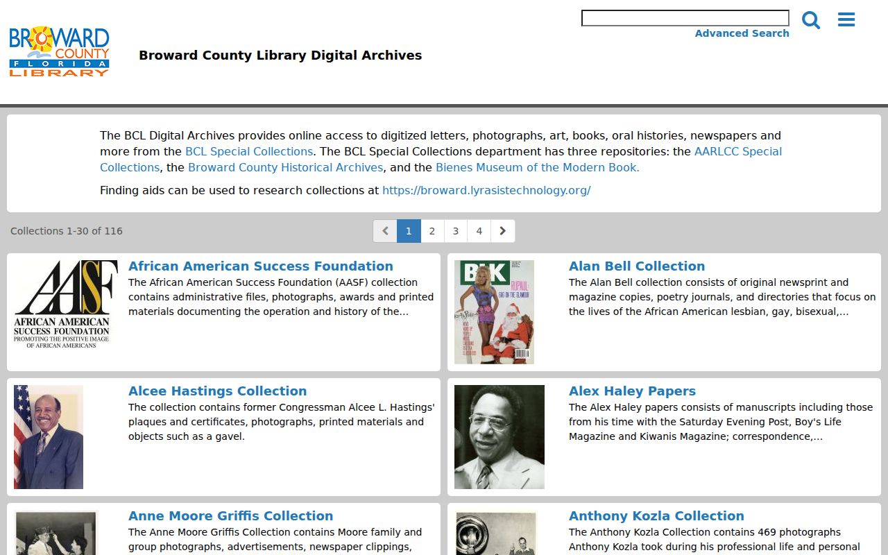 Broward Digital Archives collections used for Lauderhill history